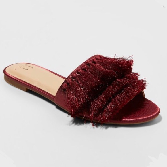 a new day Shoes - A New Day Benetta Tassle Slide Sandals Size 8W NIB